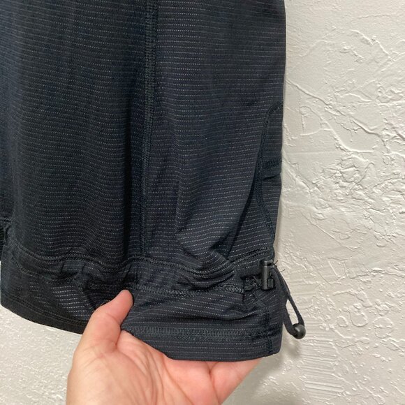 Lululemon Tank Top Women's Run Energy Racerback Black Cinch Waist Striped Size 6 - Picture 8 of 12